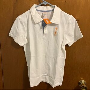 NWT Gymboree White Short Sleeve Polo Shirt Sz 12